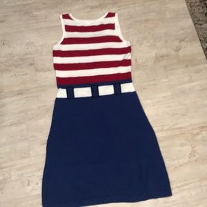 Betsey Johnson Dresses - Stripped Knit Dress with printed belt Betsey Johnson Dresses - Stripped Knit Dress with printed belt